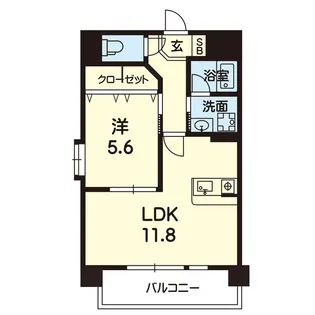 コンシェリア九品寺【4階】の間取り