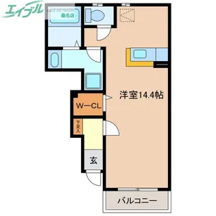 カーサ・デル・ソル【1階】の間取り