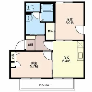 バリュージュMAY B【2階】の間取り