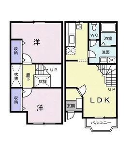 ハピネスI【1階】の間取り
