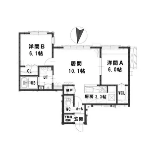 ルミエールApple【1階】の間取り