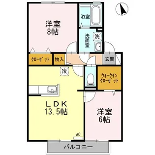 リビングタウン松縄 C棟【2階】の間取り