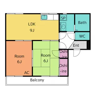 ハミング伊奈 B【2階】の間取り