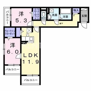 メゾンボヌール【2階】の間取り