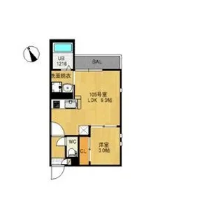 GRANDTIC薬師堂【1階】の間取り