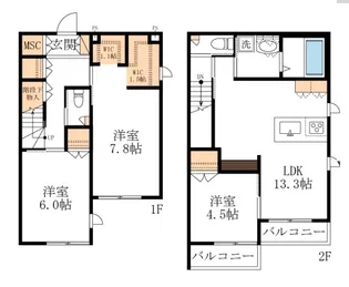 Myメゾン向ヶ丘遊園【1階】の間取り