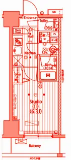 ガーラ・グランディ横濱関内【10階】の間取り