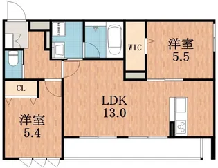 フェリーチェ バンビーナ北畠【2階】の間取り
