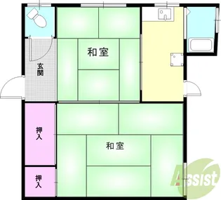 ジュートハイツ【2階】の間取り
