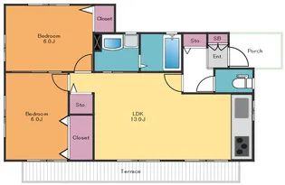 ツインハウス【1階】の間取り