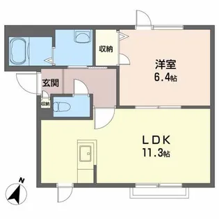ヴィラージュA【2階】の間取り