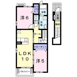 アウローラI【2階】の間取り