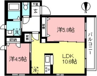 インペリアル E【2階】の間取り