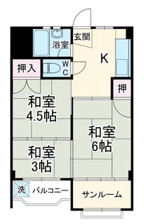 浜見台マンション【3階】の間取り