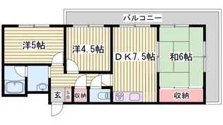 ロイヤルコーポ姫路【9階】の間取り