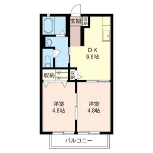 グロリアスヒルE【2階】の間取り