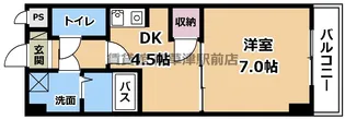 ハイライズ南草津【4階】の間取り