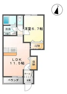 《ペット可》マジェスティ【1階】の間取り