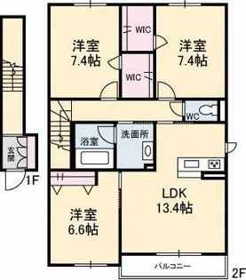 フェリシード【2階】の間取り