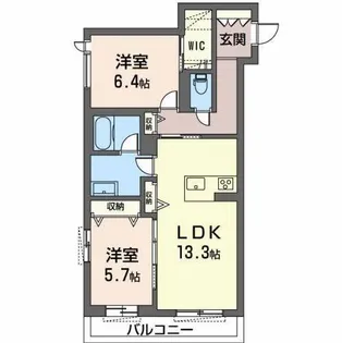 レフィアントITO【1階】の間取り