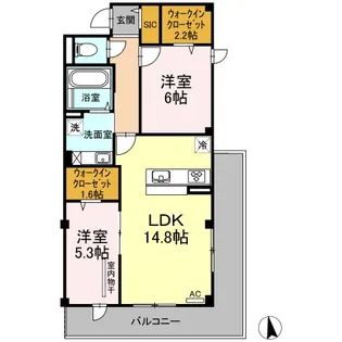 RESONATE大分駅南【3階】の間取り