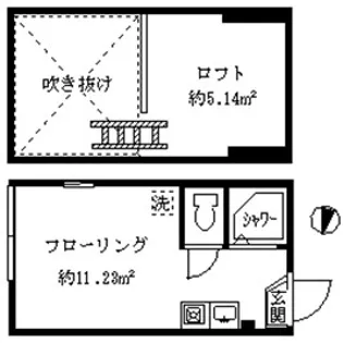 フェリスフリージア【1階】の間取り
