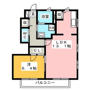 メゾン勝沼 10【1階】の間取り