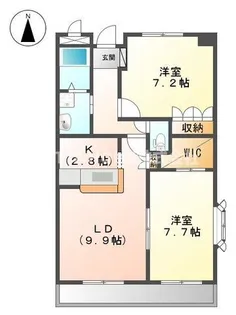 ウエスト ヒル (West Hill)【4階】の間取り
