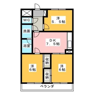 グリーンプラザ池上台【2階】の間取り