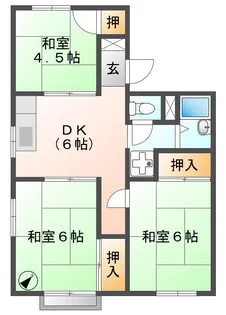 大町ハイツ【2階】の間取り