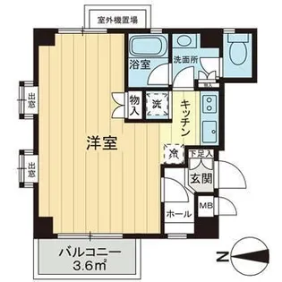 コートハウス北新宿【4階】の間取り