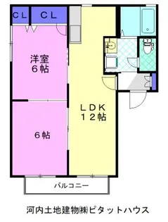 ハウスボヌール A【2階】の間取り