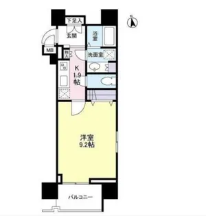 ガーラプレイス新宿御苑【9階】の間取り