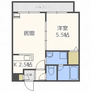 ブランノワール北27条【3階】の間取り