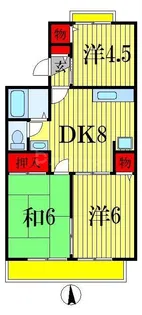 セジュール大柏【1階】の間取り