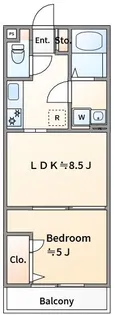 キャトル戸塚【3階】の間取り
