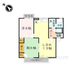 アベニュータツミA棟【1階】の間取り