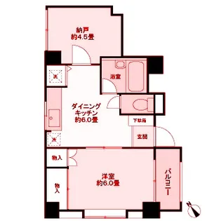 ラ・フォンテ表参道【6階】の間取り