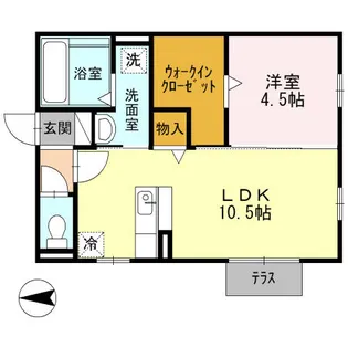 シダーム【1階】の間取り
