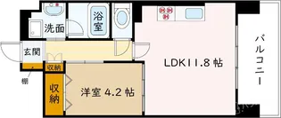プレメント豊中【4階】の間取り