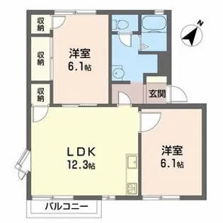 サンハイツA【2階】の間取り