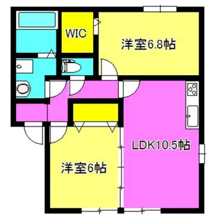スクエアガーデンC,D【1階】の間取り