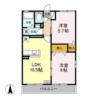 セジュール余川【3階】の間取り
