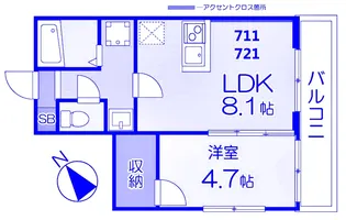 ベルラフィーネ【3階】の間取り