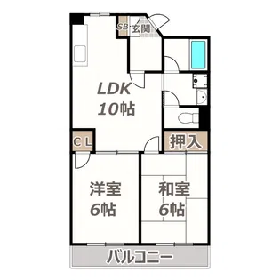 ラ モードニシカワ2【2階】の間取り