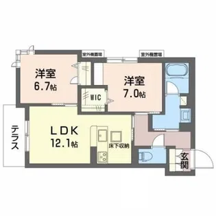 ShaMaison Exceed Asahi【1階】の間取り