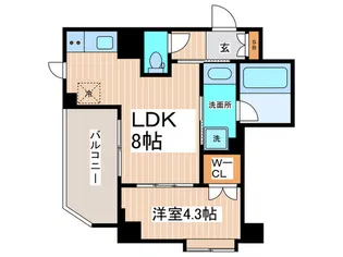 アージョ早稲田【4階】の間取り
