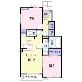 ヴィラージュ ジェルメ【1階】の間取り