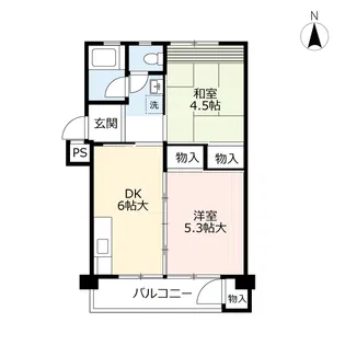 UR徳力【4階】の間取り