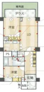 ザ・ペアシティー四谷【1階】の間取り